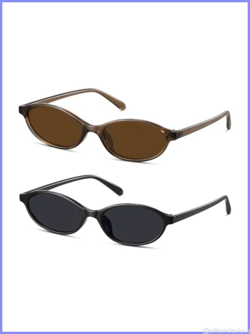Retro Oval Cat Eye Sunglasses Polycarbonate UV400 Women